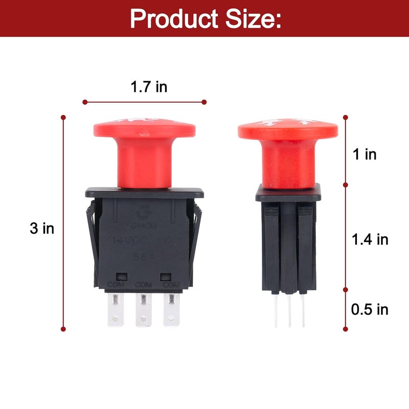 BZTT 8 Terminals Pto Switch 10 AMP Mower Clutch Switch for Delta 6204 6201 Pto Switchs Compatible Hustler Dixie Chopper Husqvarna Mower Parts Classic RZT Pro Series SZT Pro Series Zee 2 RZT - Image 5